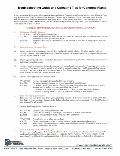 Concrete Plant Used Equipment - Troubleshooting