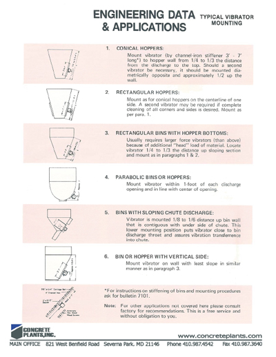 Concrete Plant Used Equipment - Engineering Data